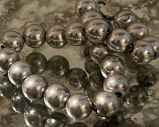 Navajo pearls sterling bracelet 