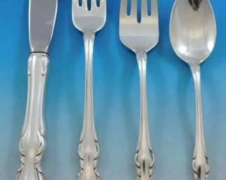 1940s Reed & Barton Rose Cascade in a service for 12!! Hard to find vintage sterling pattern 