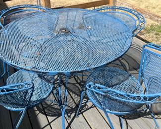 1960s wrought iron patio set