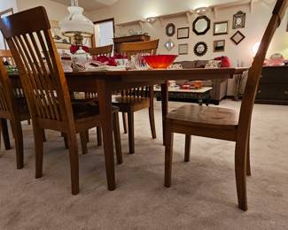 Skovby- Very Large Danish MCM Wood Dining Room Table (Chairs are not original with the table)