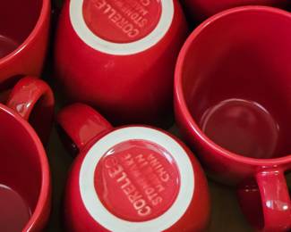 Corelle Red Mugs