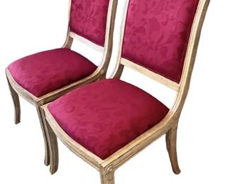 Two Stunning Red Side Chairs