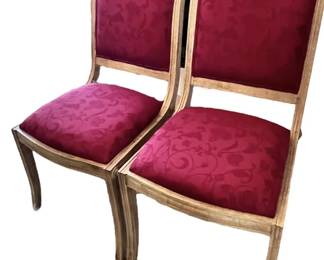 Two Stunning Red Side Chairs