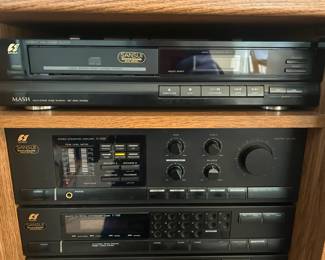 By Sansui 1.) CD Player 2700 2.) Amplifier A-3100 3.) Synthesizer Tuner T-1100 4.) Double Cassette Deck D-1100WR