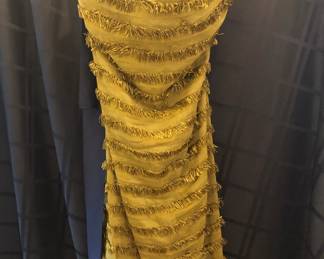 JCREW DRESS - GREEN WITH FRINGE