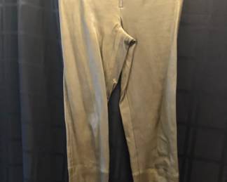 ALICE & OLIVIA GREEN LEATHER PANTS