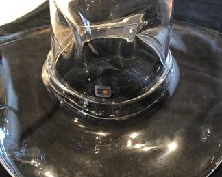 GLASS COWBOY HAT SERVING PIECE