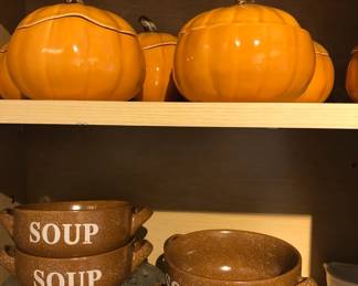 SOUP BOWLS, PUMPKIN DISHES