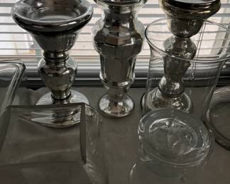 CANDLESTICKS, VASES, DECOR