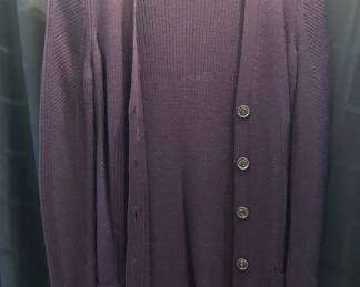 PURPLE RIBBED CARDIGAN