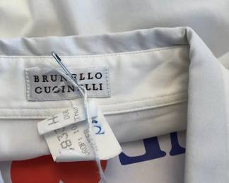BRUNELLO CUCINELLI WHITE DRESS SHIRT