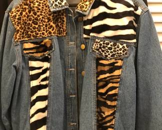 ANIMAL PRINT DENIM JACKET