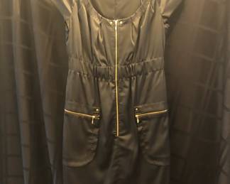 DRESS WITH GOLD ZIPPER DETAILS BY PHOEBE COUTURE