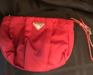 PRADA SATIN WRISTLET/EVENING BAG