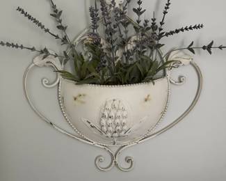 white washed wall planter
