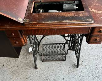 old sewing cabinet