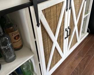 farm house buffet with sliding farm house doors 