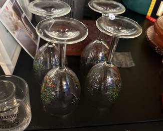 Chistmas wine glasses