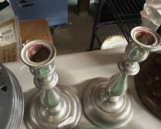 Pewter candle stick 