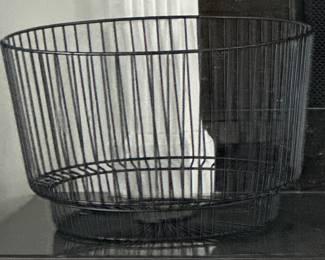 black basket large metal