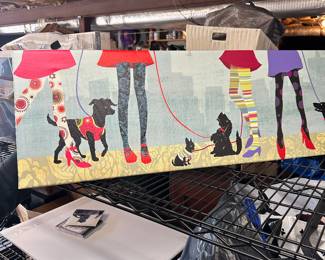 art with dogs and girls