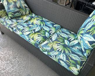 Wicker sofa not available till 2nd part of sale 2nd week of Aug. 