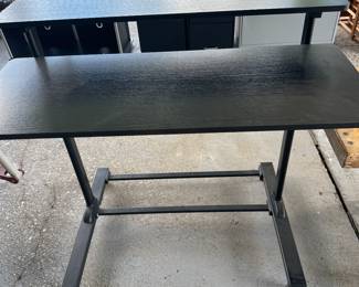 Black adjustable desk