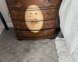 side table with pull out station. 