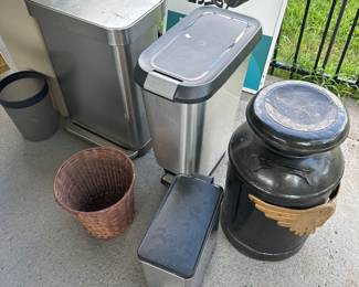 garbage cans