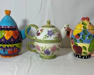 Colorful Whimsical Teapot Sets