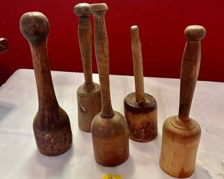 Antique Wooden Mashers