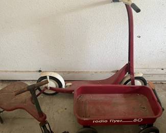 Metal Vintage Scooter Wagon Tricycle