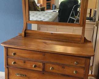Antique Dresser With Swivel Mirror