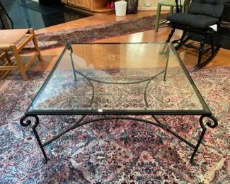 $260 USD      MAKE OFFER Wrought Iron Square Glass Top Coffee Table TM193-9     The simple lines on this beautiful coffee table enable a large table to be unimposing and work well in even small spaces. 

Dimensions: 48 x 48x 29"H

Condition:  Very good condition

Local pick up Sterling, VA.  Contact us for shipper suggestions.      https://goodbyhello.com/products/wrought-iron-square-glass-top-coffee-table-tm192-9?_pos=6&_sid=07fb111e5&_ss=r