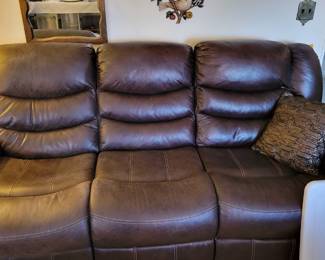 Leather Couch w/ built-in electric recliners