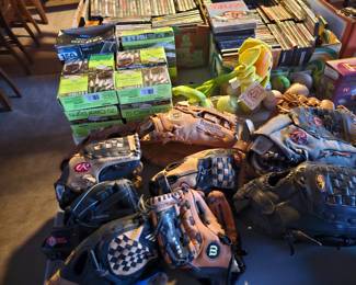 Lots of sports equipment 