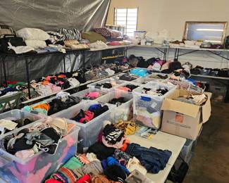 All new clothing , pants , shirts , bras , dresses and more