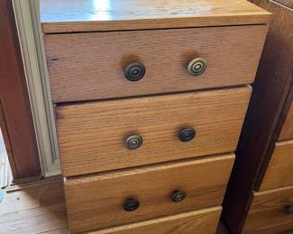 (2) small wood chests of drawers.....