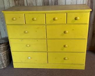 Painted yellow dresser