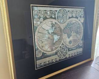 Foil Print of World Map
