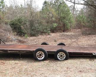 6 x 22 tandem axle trailer as is (needs tires to move)