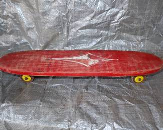 antique skateboard w steel wheels 