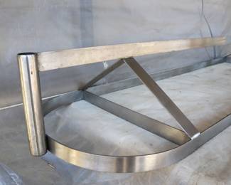 large stainless steel commercial pot rack