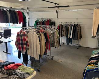 Brand name Clothes! Mens, Women’s variety of sizing. Boys clothes 14-16 and up. North Face, Patagonia, WHBM, Liverpool Los Angeles, Vineyard Vines, lululemon, Gap, Old Navy, American Eagle to name just a few!