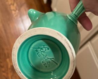 Bottom of stick handle Fiestaware Demitasse coffee pot