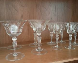 Vintage coupe glassware 