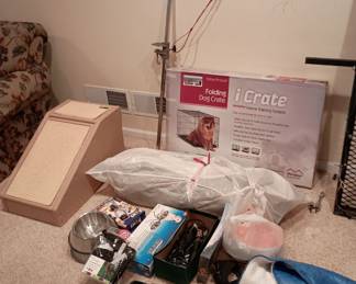 Pet Dog supplies
Wire Crate, grooming supplies, leashes and etc...