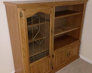 Wood shelf and cabinet