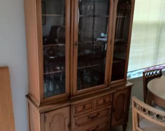 Storage cabinet in nice condition 
Measurements  50" wide x 16" deep
                                     76" tall
Dovetail drawers , sold wood 