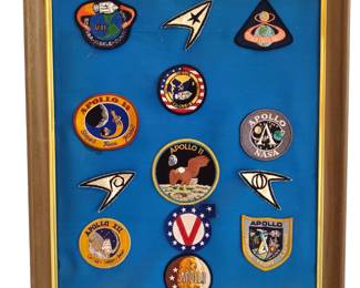 Apollo Mission Patches Mounted